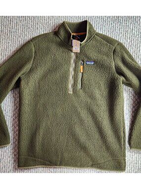 Patagonia Men XXL Retro Pile Pullover Sediment Moss Green Fleece Polartec Hiking